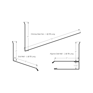 Section drawing of the Algoma Chimney Kit