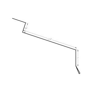 Section drawing of the 10ft Algoma Eave Drip 1″