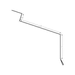 Section drawing of the 10ft Algoma Eave Drip 2″
