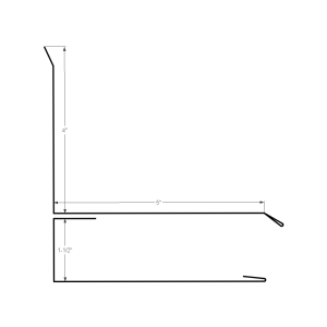 Section drawing of the 10ft Algoma Side Wall with Gal. Inside J