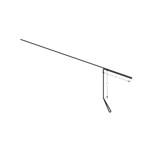 Section drawing of the 10ft Standing Seam Extended Eave 1″