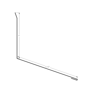 Section drawing of the 10ft Standing Seam End Wall