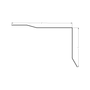 Section drawing of the 10ft Standing Seam Gable Cap Cleat 1 Galvalume