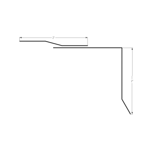 Section drawing of the 10ft Standing Seam Gable Cap Cleat 2 Galvalume