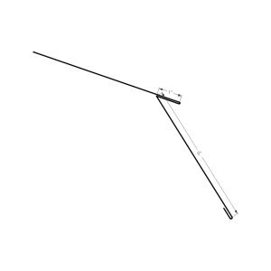 Section drawing of the 10ft Standing Seam Gambrel Flashing