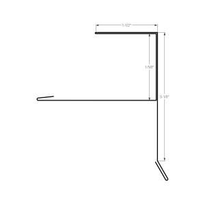 Section drawing of the 10ft Standing Seam Gable Starter F 1-1/2″