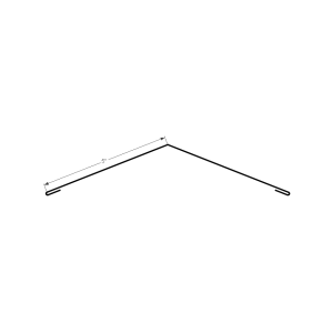 Section drawing of the 10ft Standing Seam Ridge Cap Flat