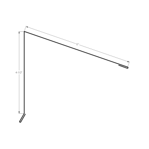 Section drawing of the 10ft Standing Seam Ridge Drip