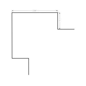 Section drawing of the 10ft Outside Corner AN3