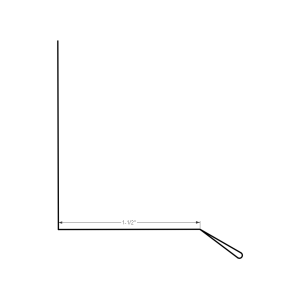Section drawing of the 10ft Drip Edge 1.5″