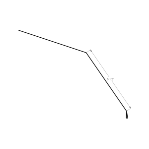 Section drawing of the 10ft Gambrel Flashing