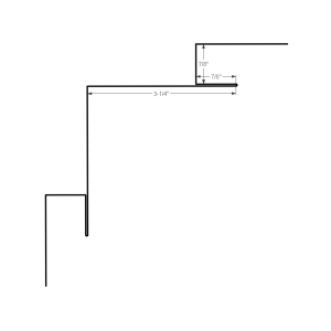 Section drawing of the 10ft Inside Corner With J