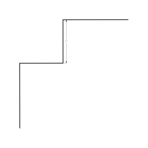 Section drawing of the 10ft Inside W-Corner