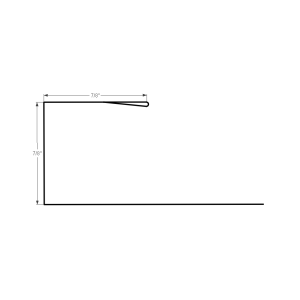 Section drawing of the 10ft J-Channel