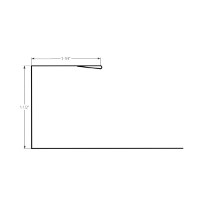 Section drawing of the 10ft J-Channel 1.5″