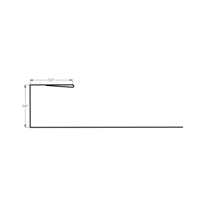 Section drawing of the 10ft J-Channel 5/8″