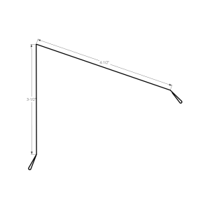 Section drawing of the 10ft Ridge Drip Edge