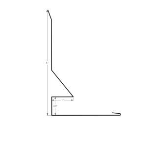 Section drawing of the 10ft Side Wall With J