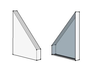 Section drawing of the Track Cover Cap (1 Left, 1 Right)