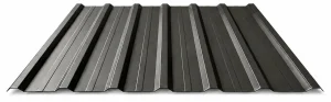 Diamond Rib panel seen at an angle, showing the ribs and the striations across the pan