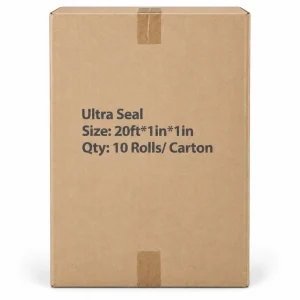 Ultra Seal cardboard box containing 10 rolls, each 1 × 1 inch × 20 feet
